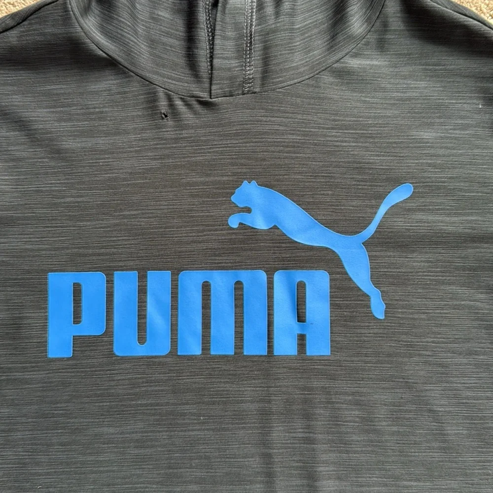 PUMA Lot of 2 Blue/Black Boys M 10-12 Long Sleeved Athletic Shirts